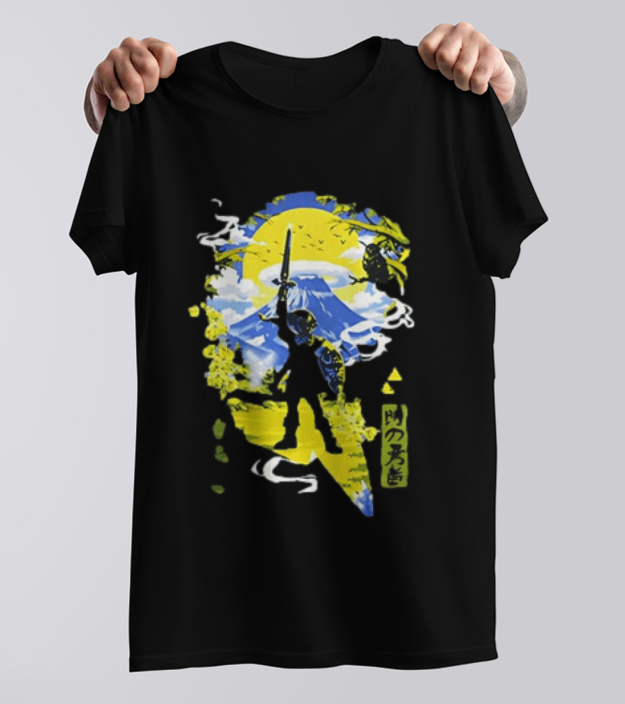 Legend Of Zelda Hero Master Sword Ocarina Of Time Kanji T-Shirt