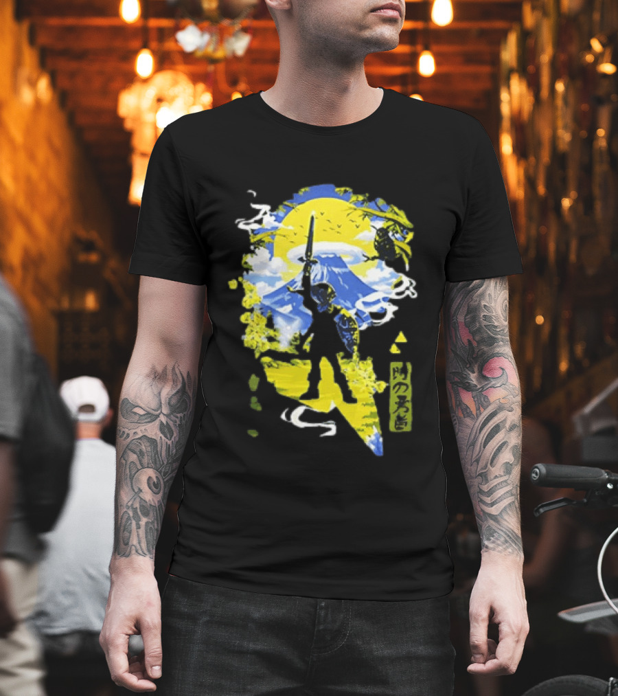 Legend Of Zelda Hero Master Sword Ocarina Of Time Kanji T-Shirt