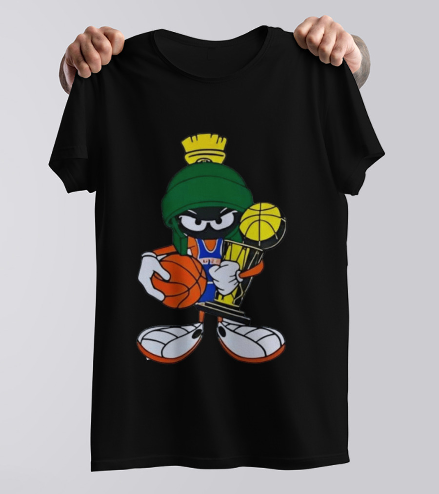 Marvin The Martian NBA Basketball Champion With Trophy T-Shirt
