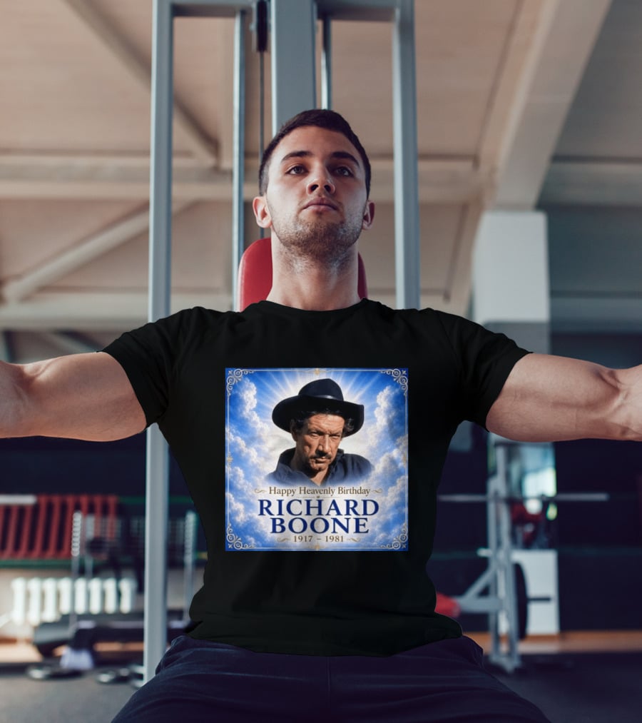 Happy Heavenly Birthday Richard Boone 1917 1981 Cloud T-Shirt