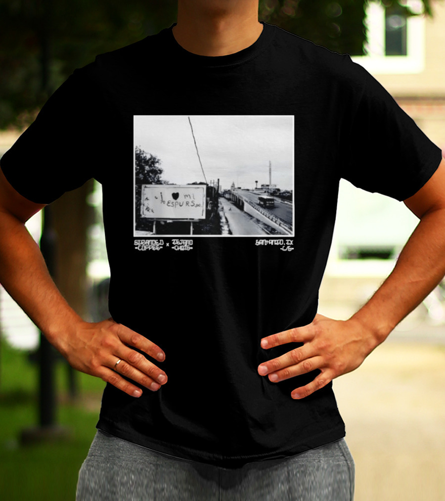 I Love Mi Espurs San Antonio Spurs Texas Granger Coffee Scene T-Shirt