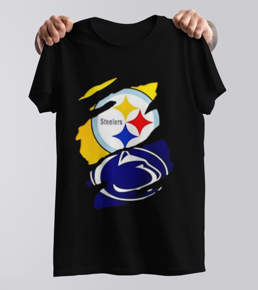 Pittsburgh Steelers Penn State Nittany Lions Team Tear T-Shirt