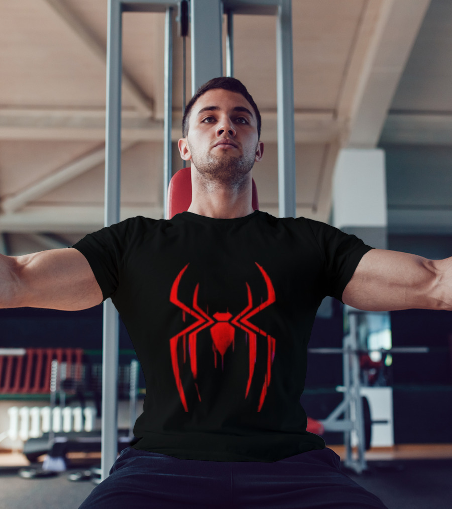 Spider Man Miles Morales Glitch Dripping Spider T-Shirt