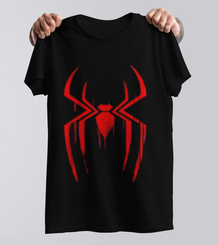 Spider Man Miles Morales Glitch Dripping Spider T-Shirt