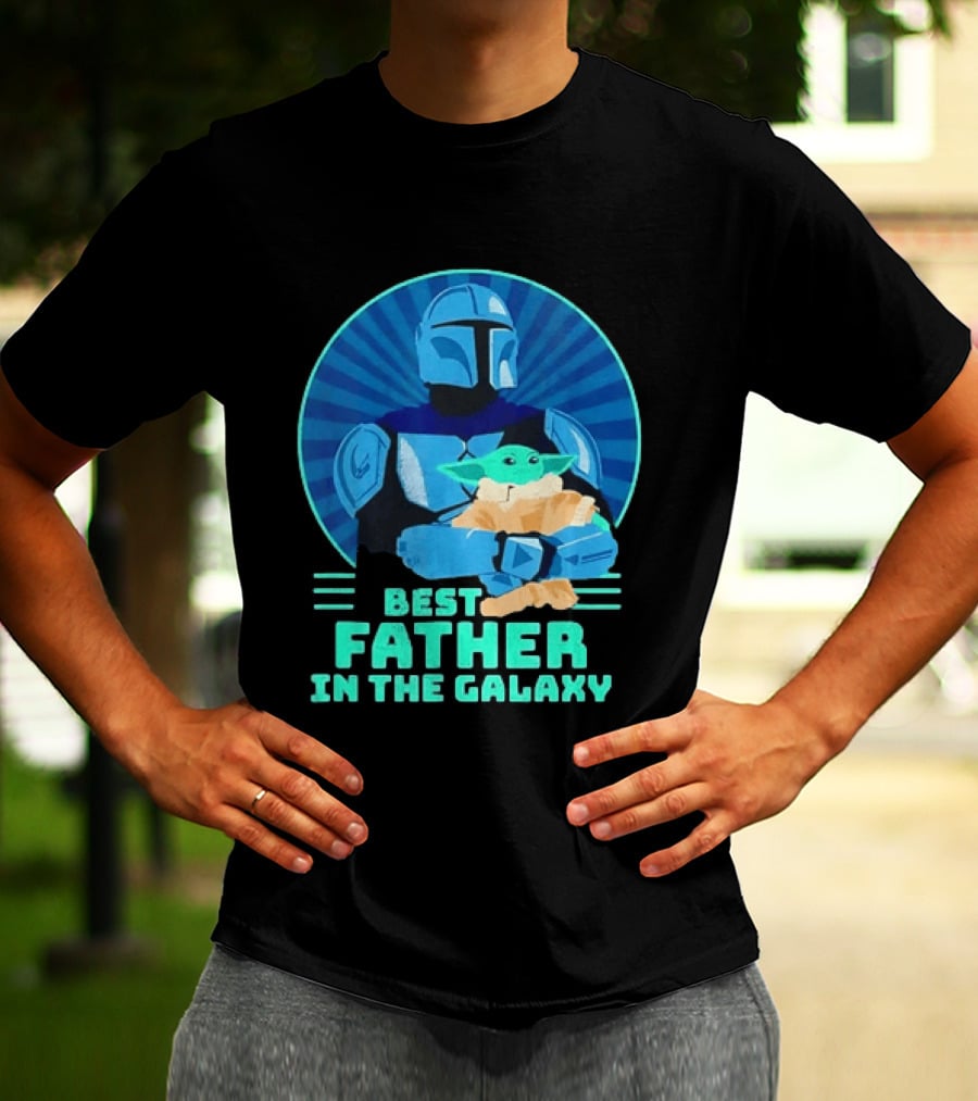 Star Wars Mandalorian Grogu Best Father In The Galaxy T-Shirt