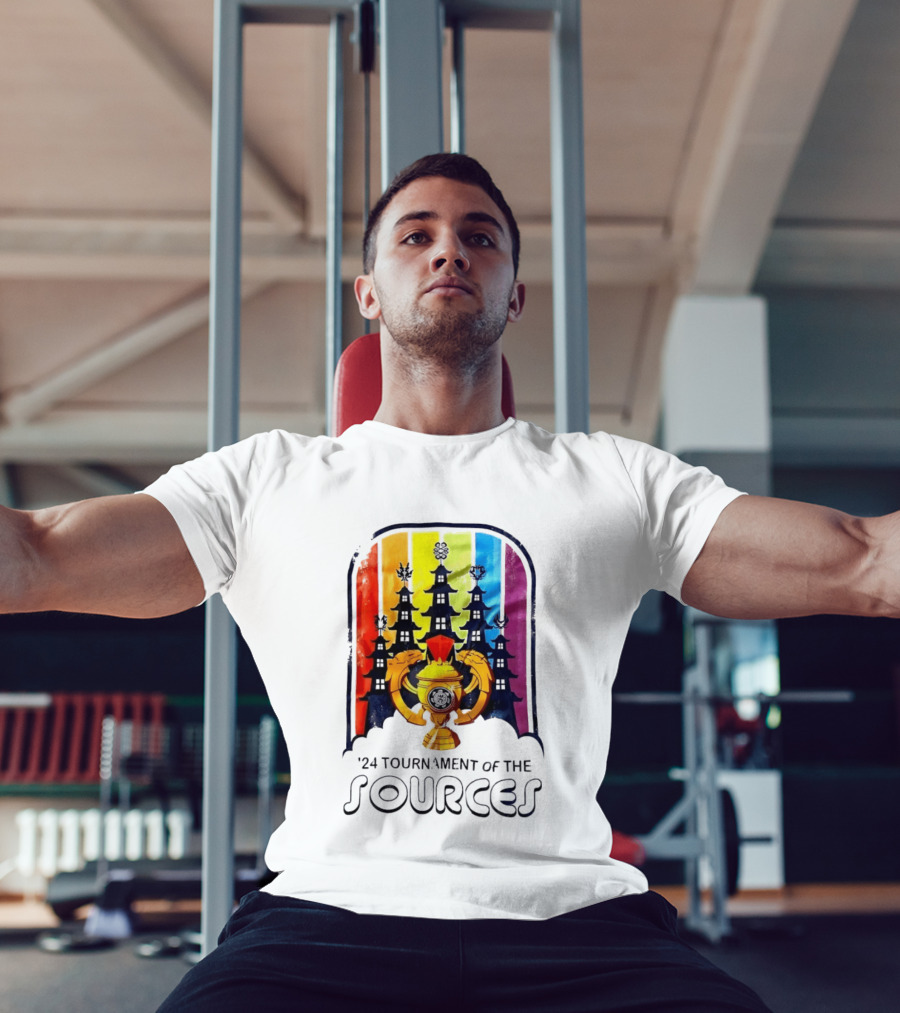 24 Tournament Of The Sources Trophy With Pagoda Silhouette And Rainbow T-Shirt
