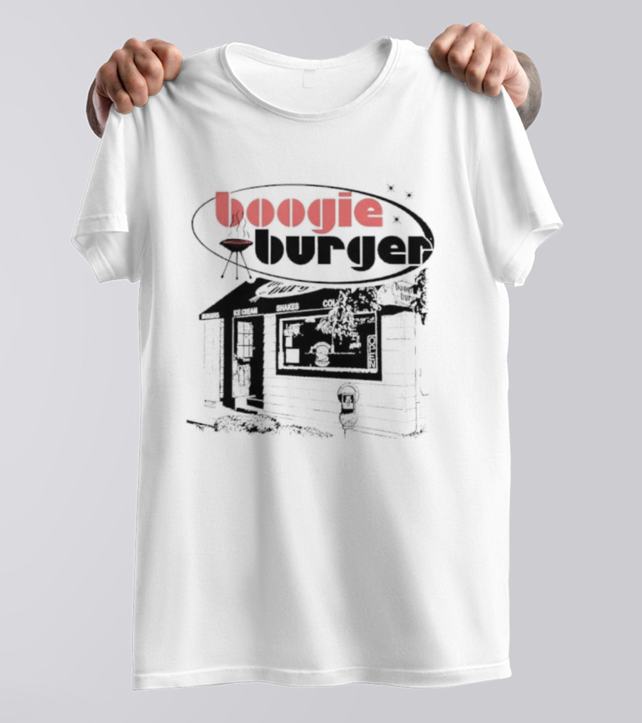 Boogie Burger Grill Shop Burgers Ice Cream Shakes Cold Open T-Shirt