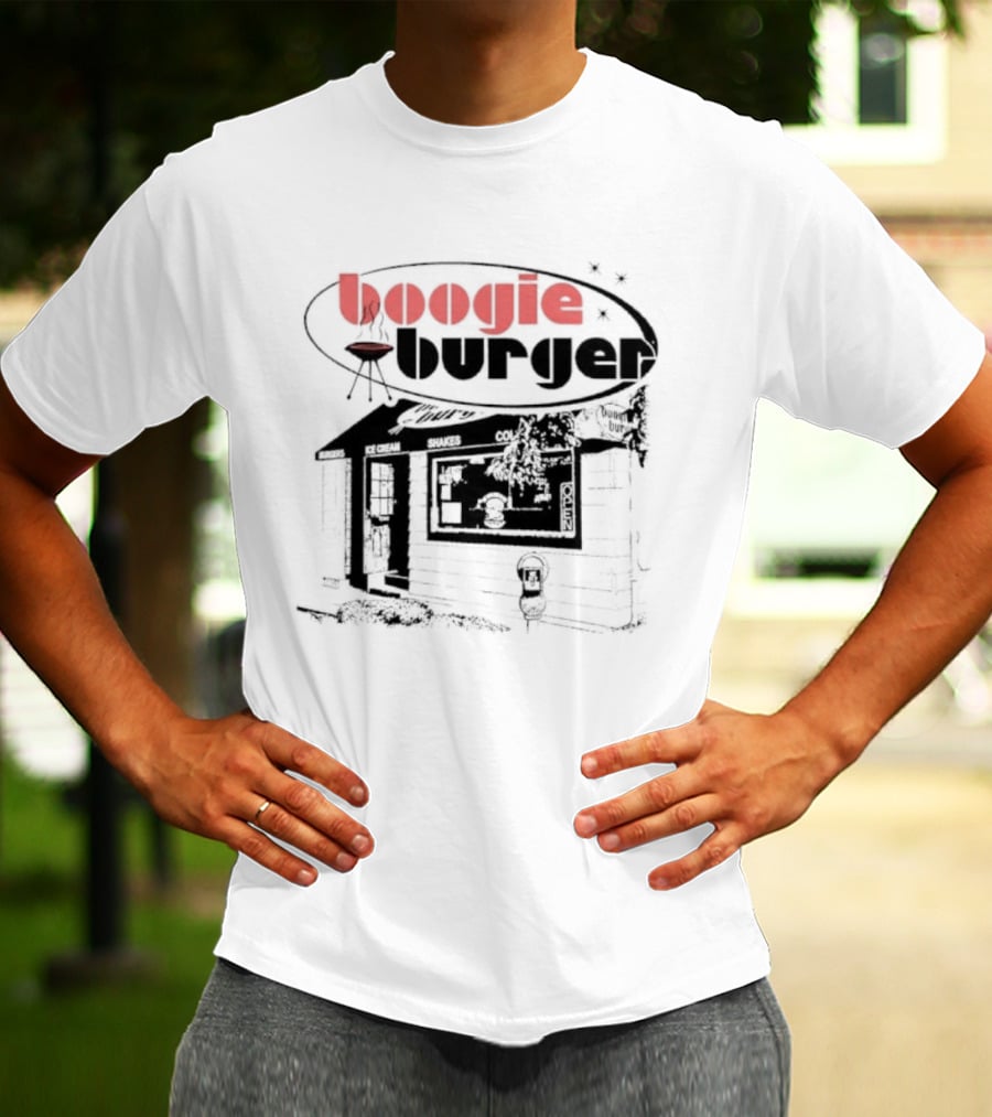 Boogie Burger Grill Shop Burgers Ice Cream Shakes Cold Open T-Shirt