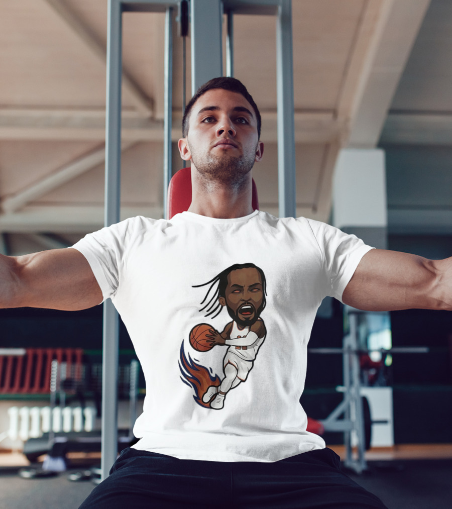 Jalen Brunson Burner New York Knicks Basketball Player Flame T-Shirt