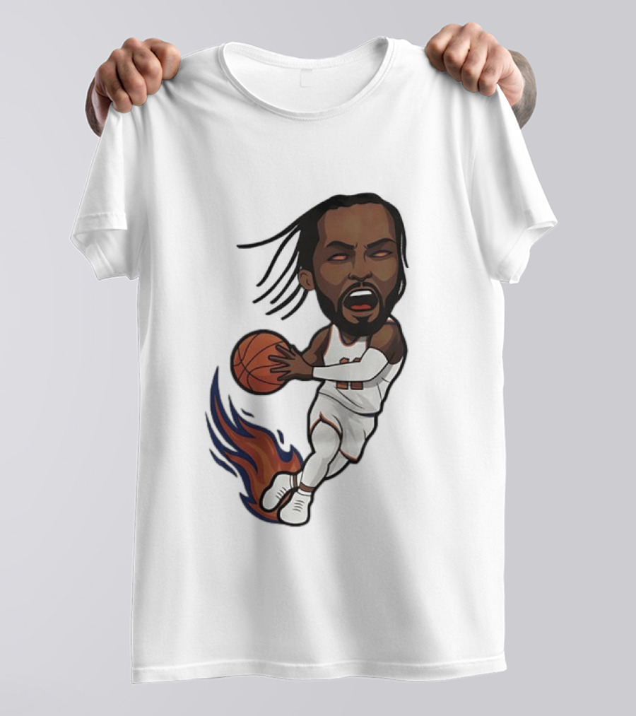 Jalen Brunson Burner New York Knicks Basketball Player Flame T-Shirt