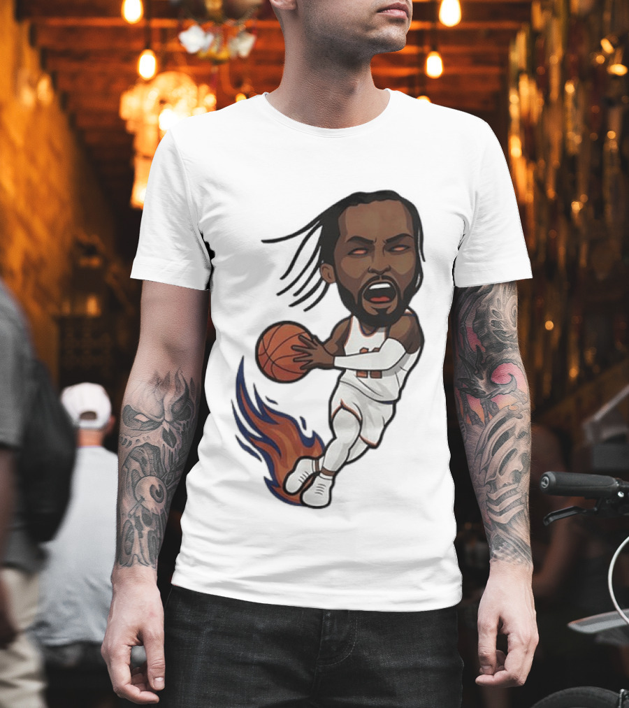 Jalen Brunson Burner New York Knicks Basketball Player Flame T-Shirt