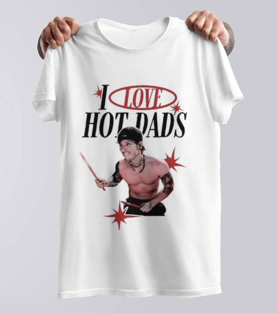 I Love Hot Dads Josh Dun Twenty One Pilots T-Shirt
