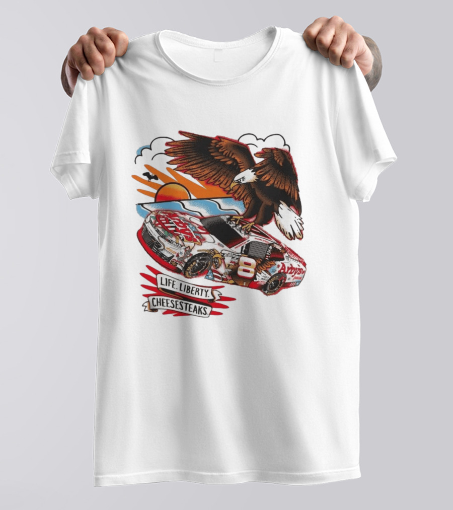 JR Motorsports Arby's Life Liberty Cheesesteaks Racing Car Eagle T-Shirt