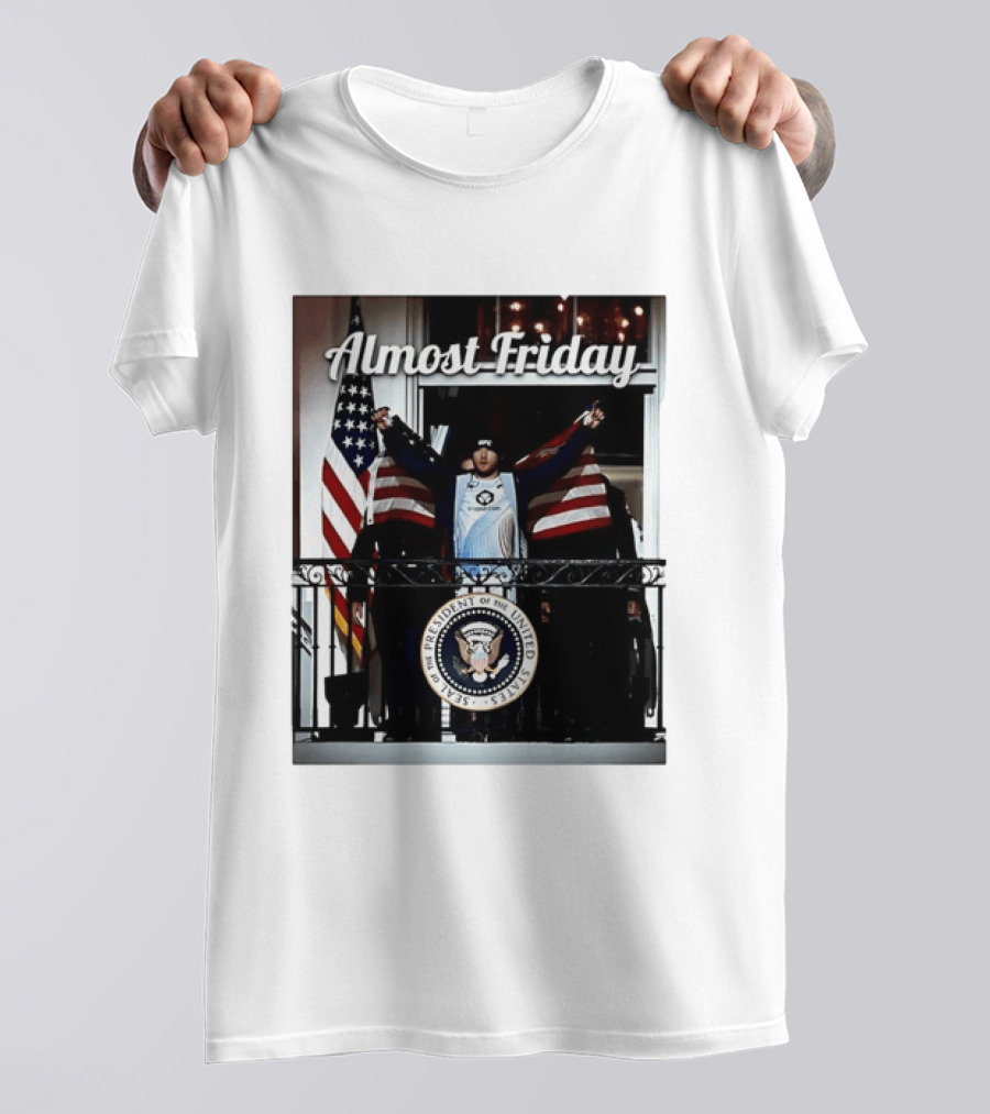 Almost Friday Justin Gaethje UFC Freedom 250 Presidential Seal American Flag T-Shirt