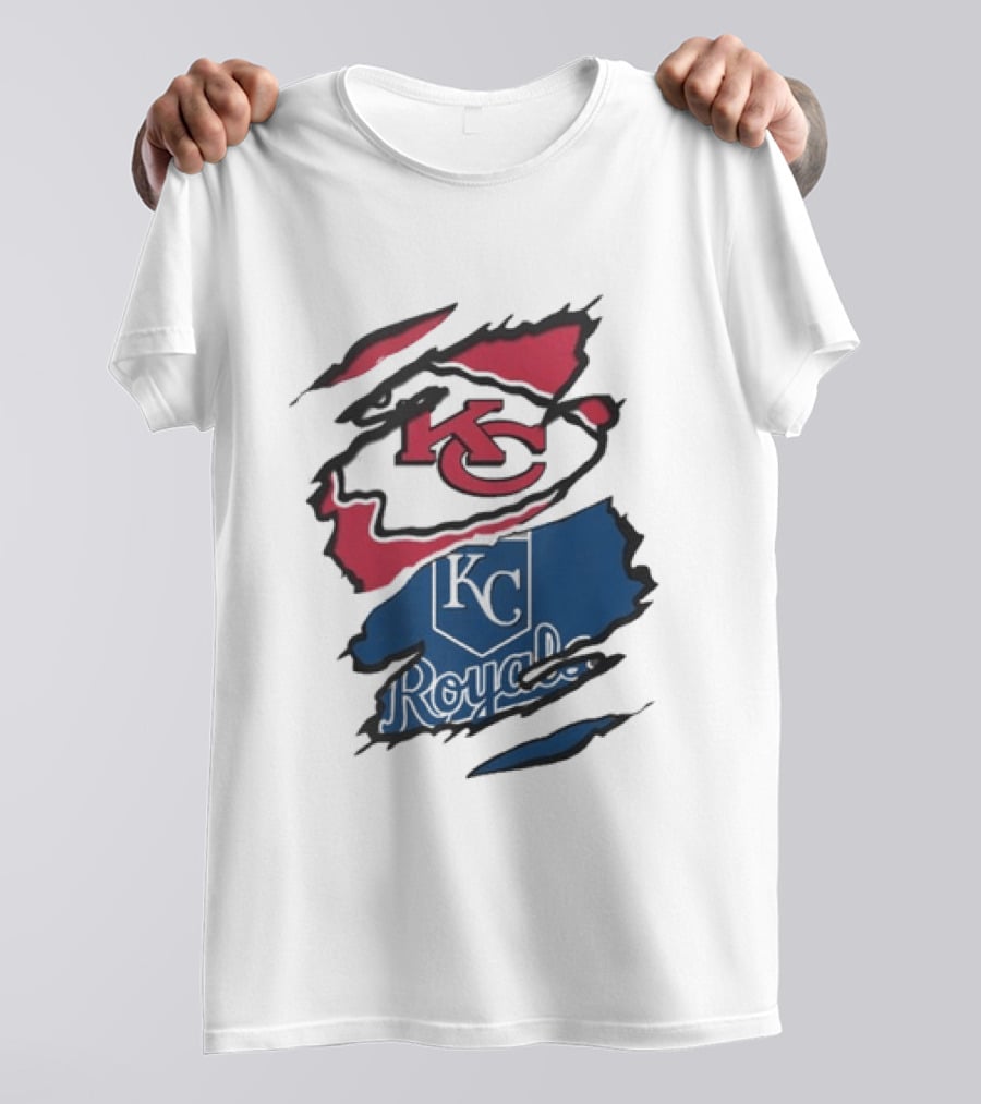 Kansas City Chiefs Royals KC Sports Crossover Beneath The Surface T-Shirt