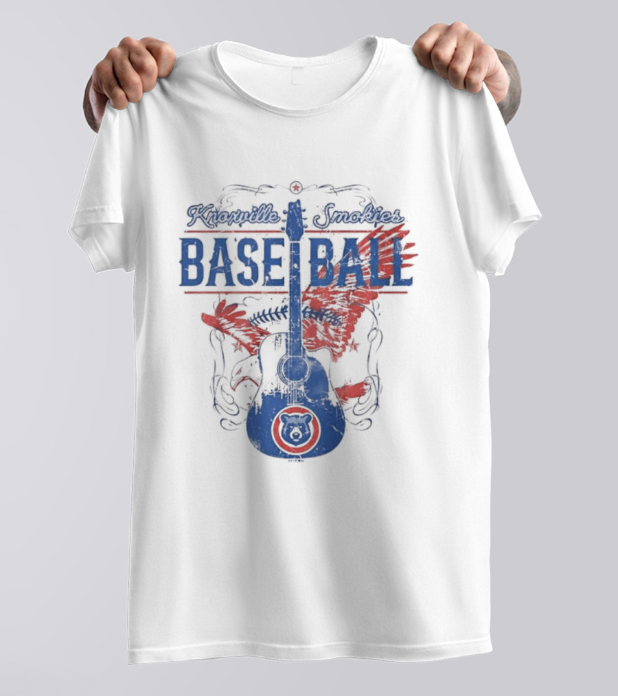 Knoxville Smokies Baseball Guitar Eagle Minor League Team T-Shirt