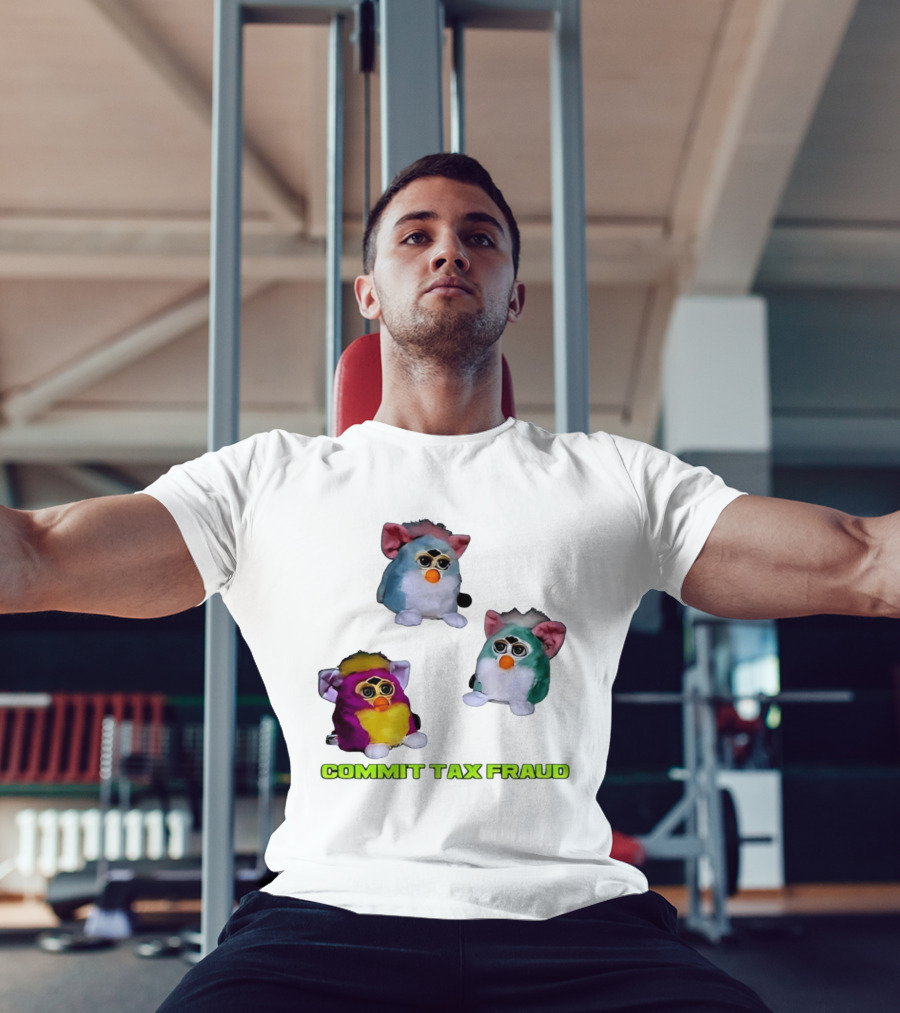 Furby Aesthetic Commit Tax Fraud Multi Color Collection T-Shirt