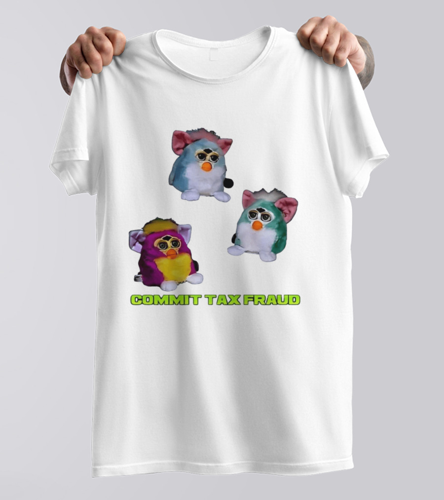 Furby Aesthetic Commit Tax Fraud Multi Color Collection T-Shirt