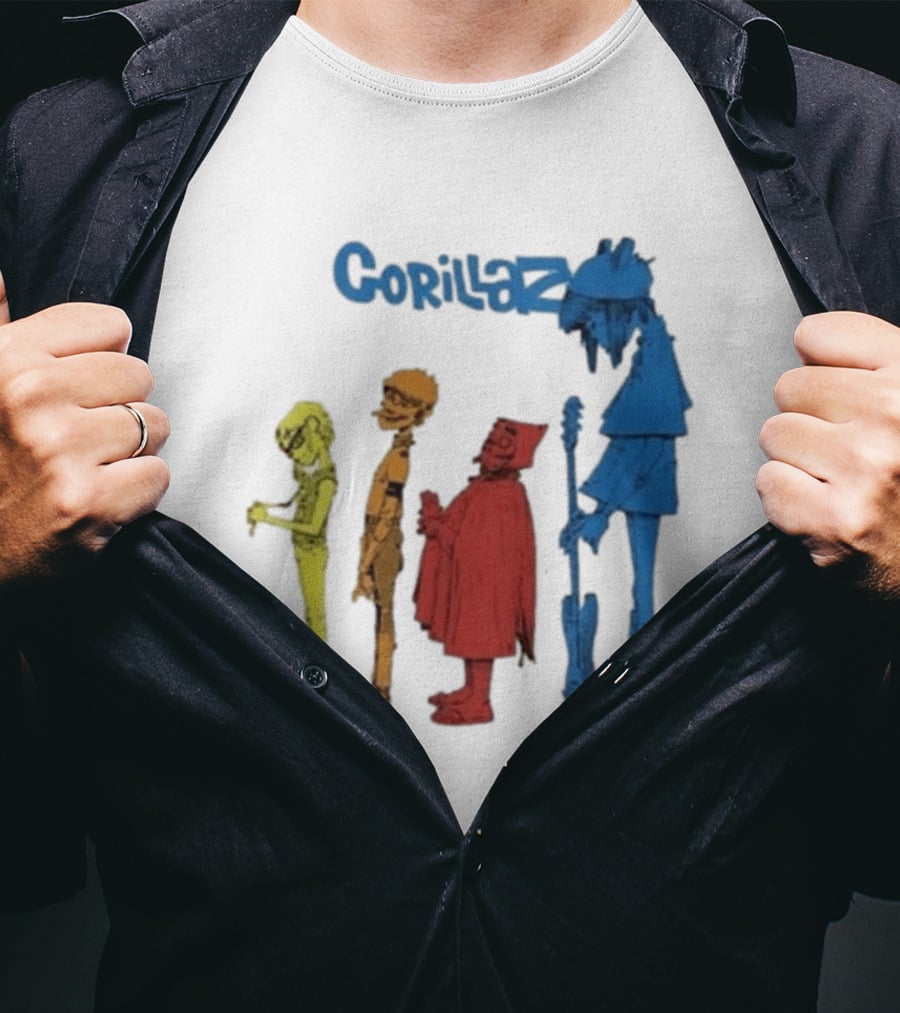 Gorillaz Concert Characters Art Tottenham Stadium Event T-Shirt