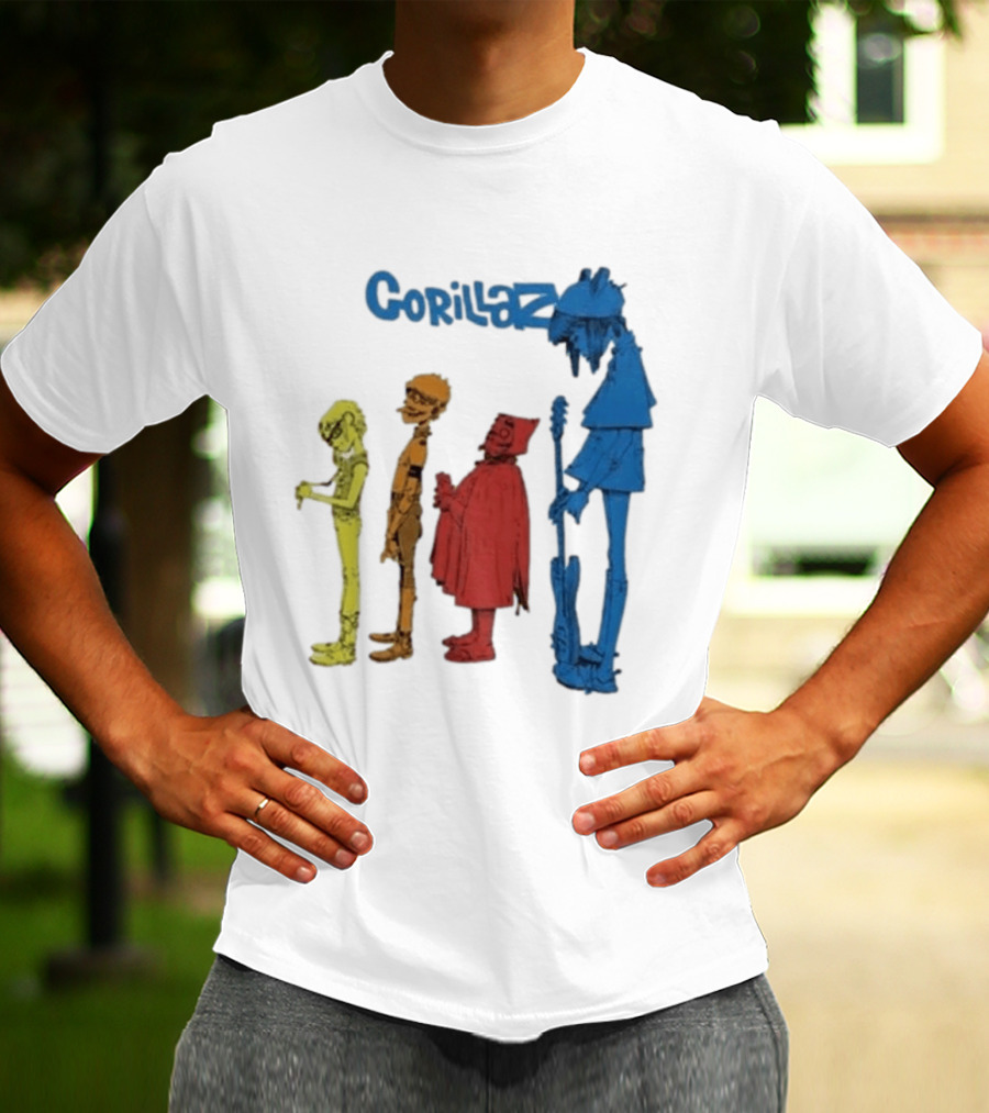 Gorillaz Concert Characters Art Tottenham Stadium Event T-Shirt