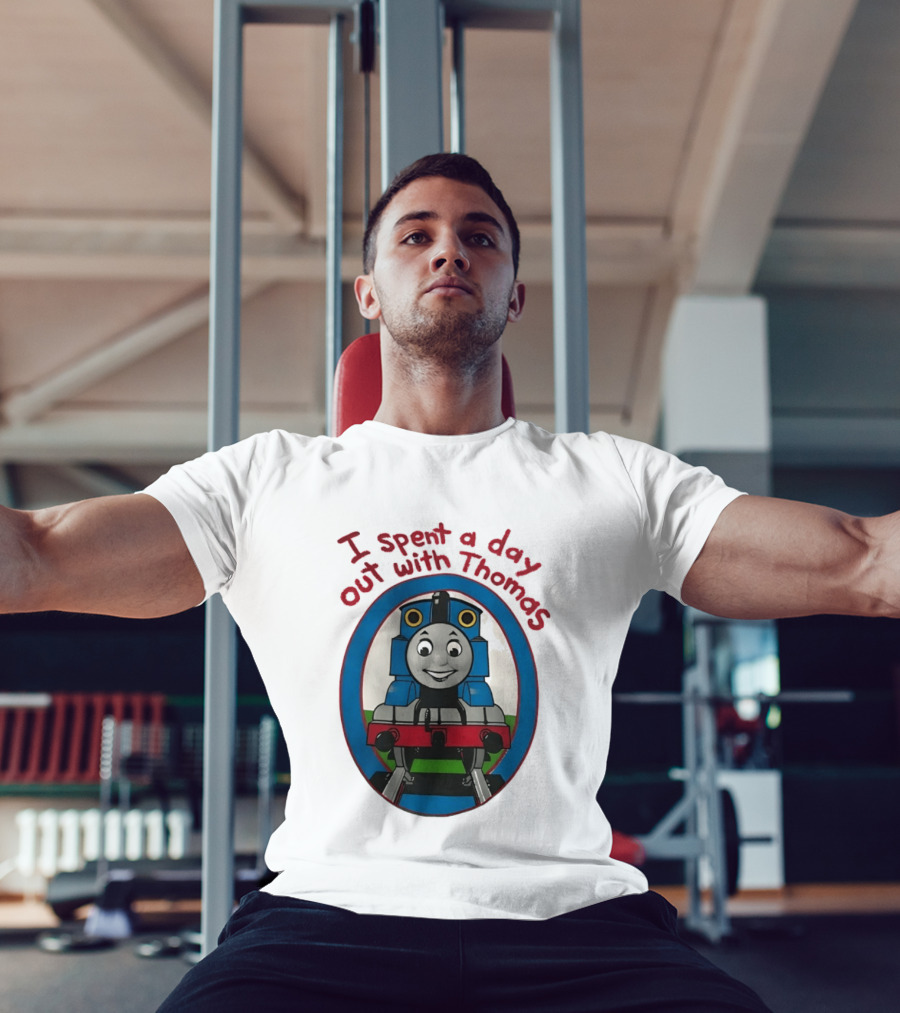 I Spent A Day Out With Thomas The Tank Engine Oval Frame T-Shirt