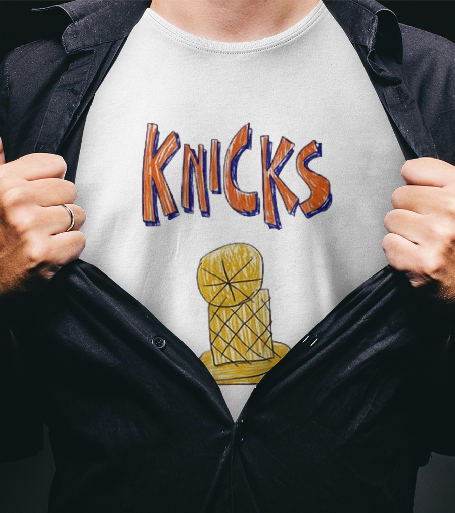 Knicks Hand Drawn NBA Champions Trophy T-Shirt
