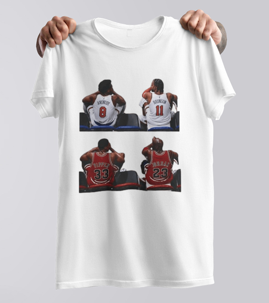 OG Anunoby Jalen Brunson Knicks Scottie Pippen Michael Jordan Bulls Legends 23 33 11 8 T-Shirt