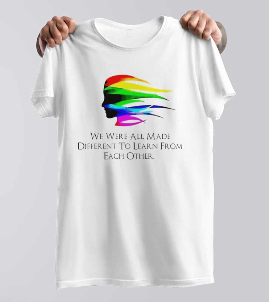 We Were All Made Different To Learn From Each Other Rainbow T-Shirt