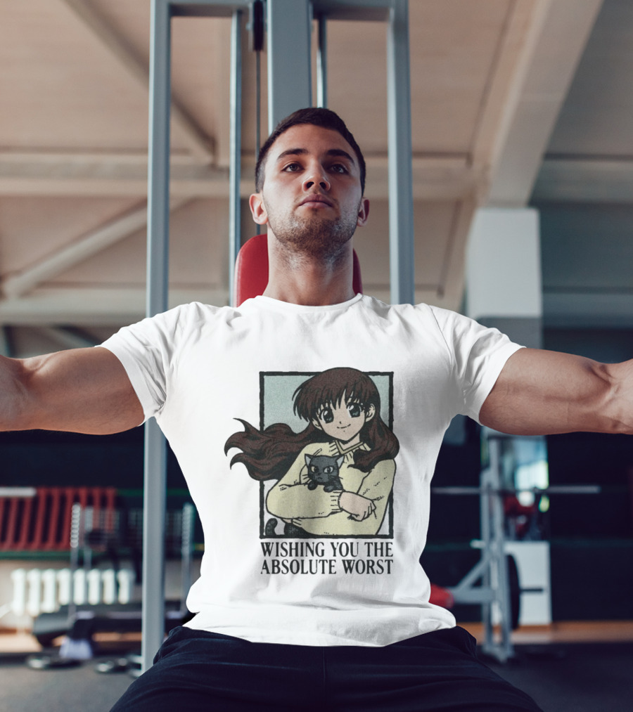 Wishing You The Absolute Worst Anime Girl Cat Scene T-Shirt