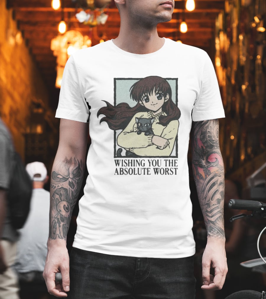 Wishing You The Absolute Worst Anime Girl Cat Scene T-Shirt
