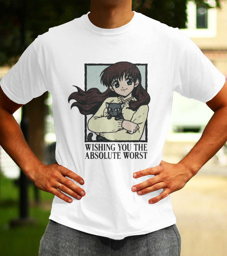 Wishing You The Absolute Worst Anime Girl Cat Scene T-Shirt