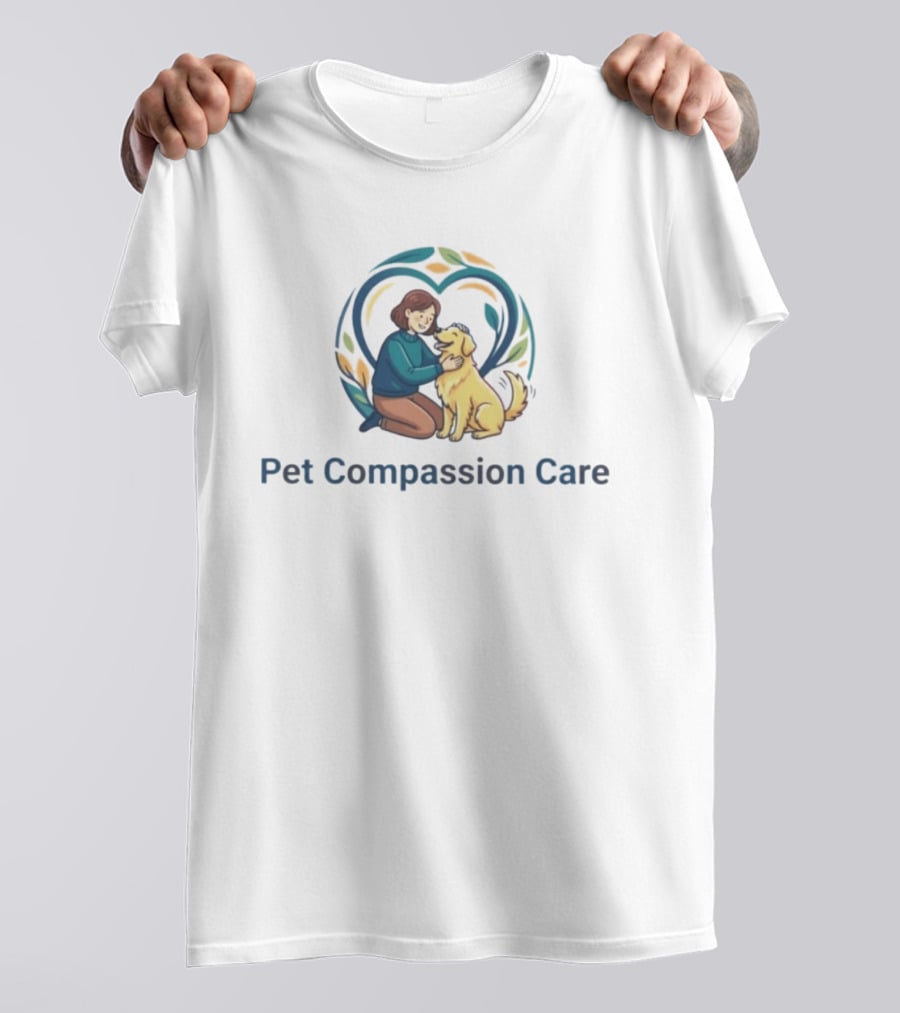 Pet Compassion Care Heartwarming Human Canine Bond And Love T-Shirt