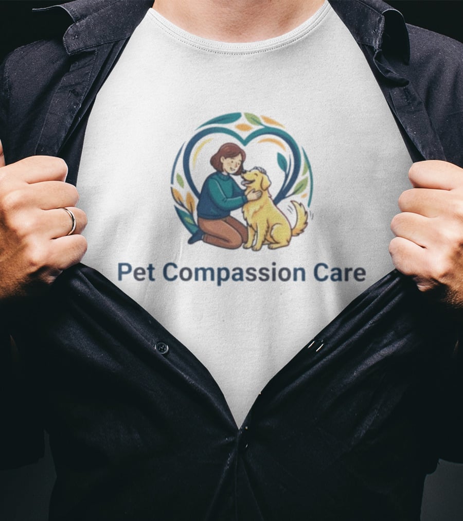 Pet Compassion Care Heartwarming Human Canine Bond And Love T-Shirt