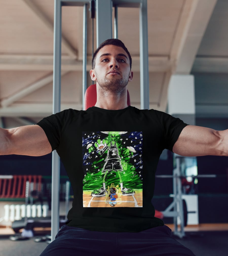 Victor Wembanyama Alien San Antonio Spurs Vs Jalen Brunson New York Knicks NBA Showdown T-Shirt