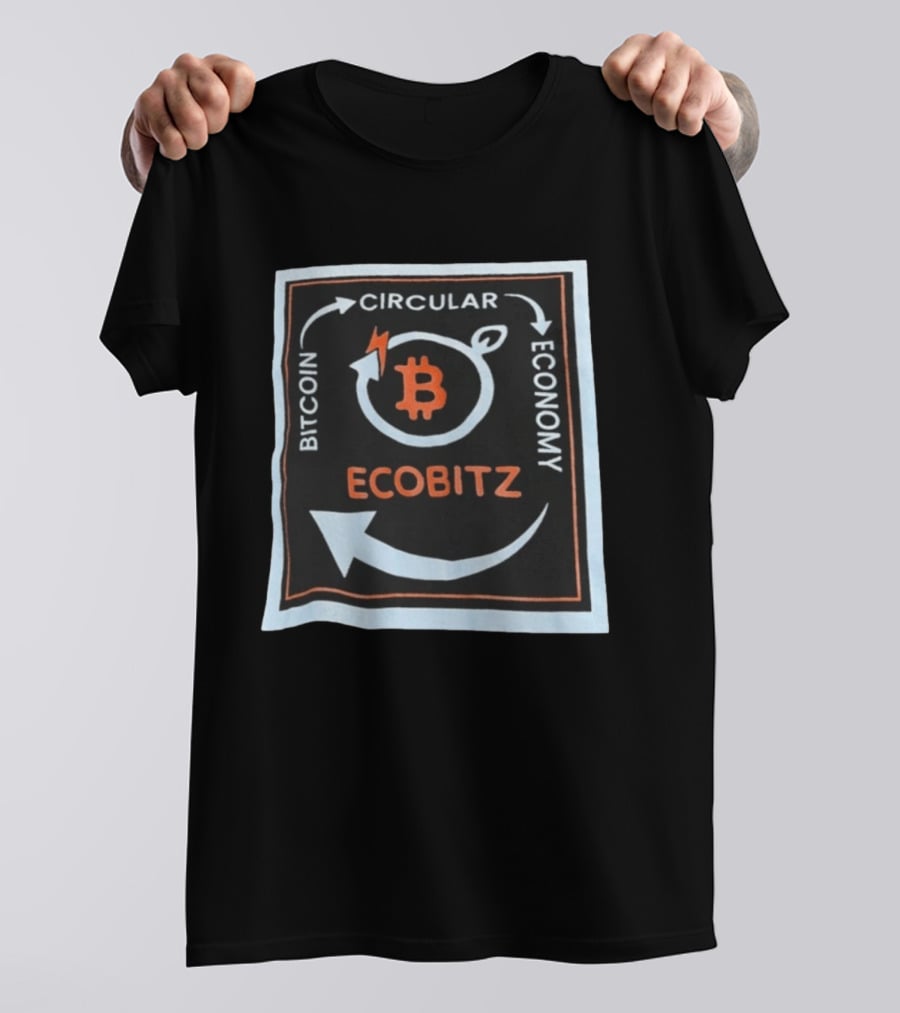 Bitcoin Circular Economy Ecobitz Concept With Lightning And Arrows T-Shirt