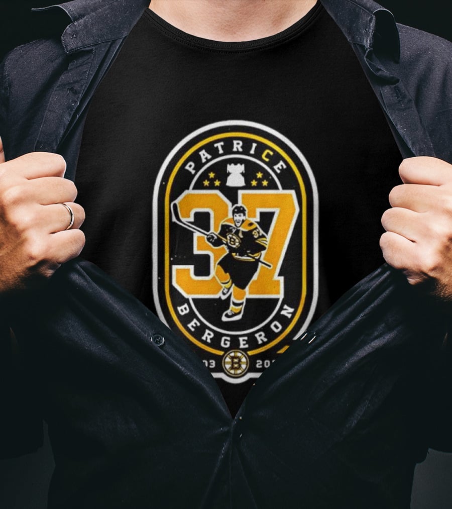 Patrice Bergeron 37 Boston Bruins 2003 2023 T-Shirt