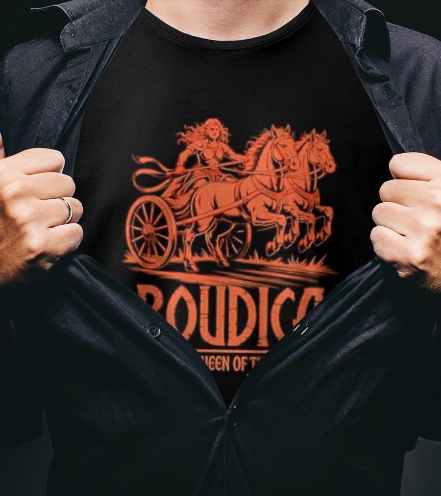 Boudica Warrior Queen Of The Britons Chariot Fighter T-Shirt