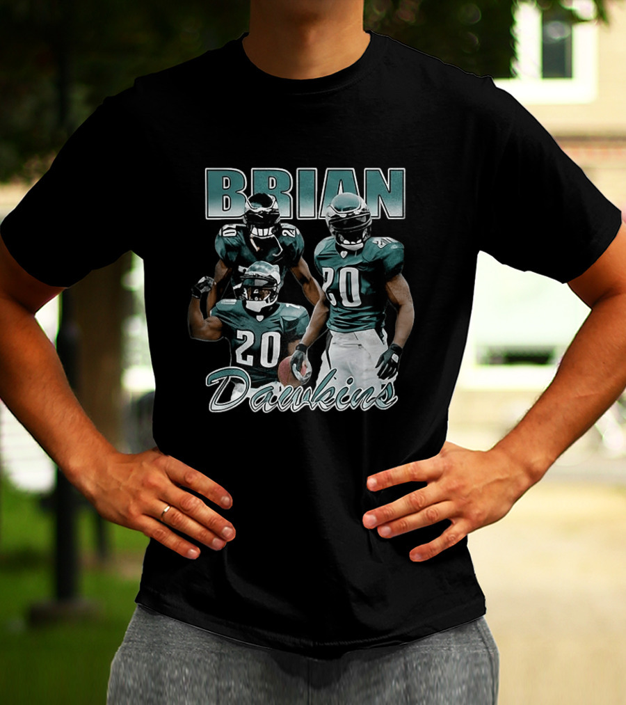 Brian Dawkins Philadelphia Eagles Number 20 Player Iconic Football Legend T-Shirt