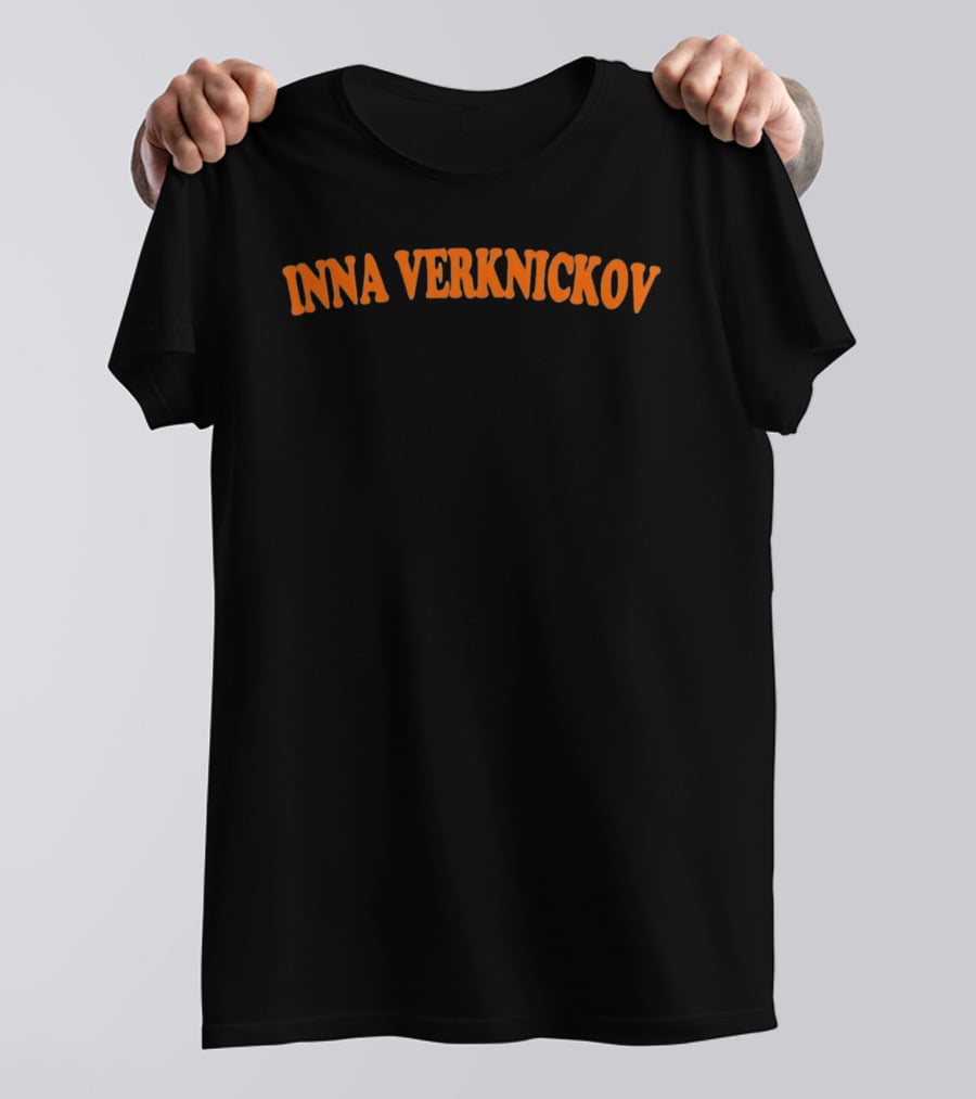 Inna Verknickov Orange Lettering T-Shirt