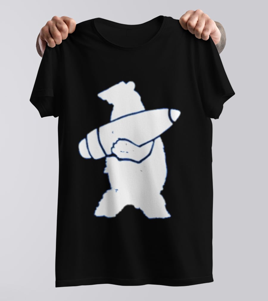 California Republic Bear Holding Bullet Munitions Military Tactical Morale T-Shirt