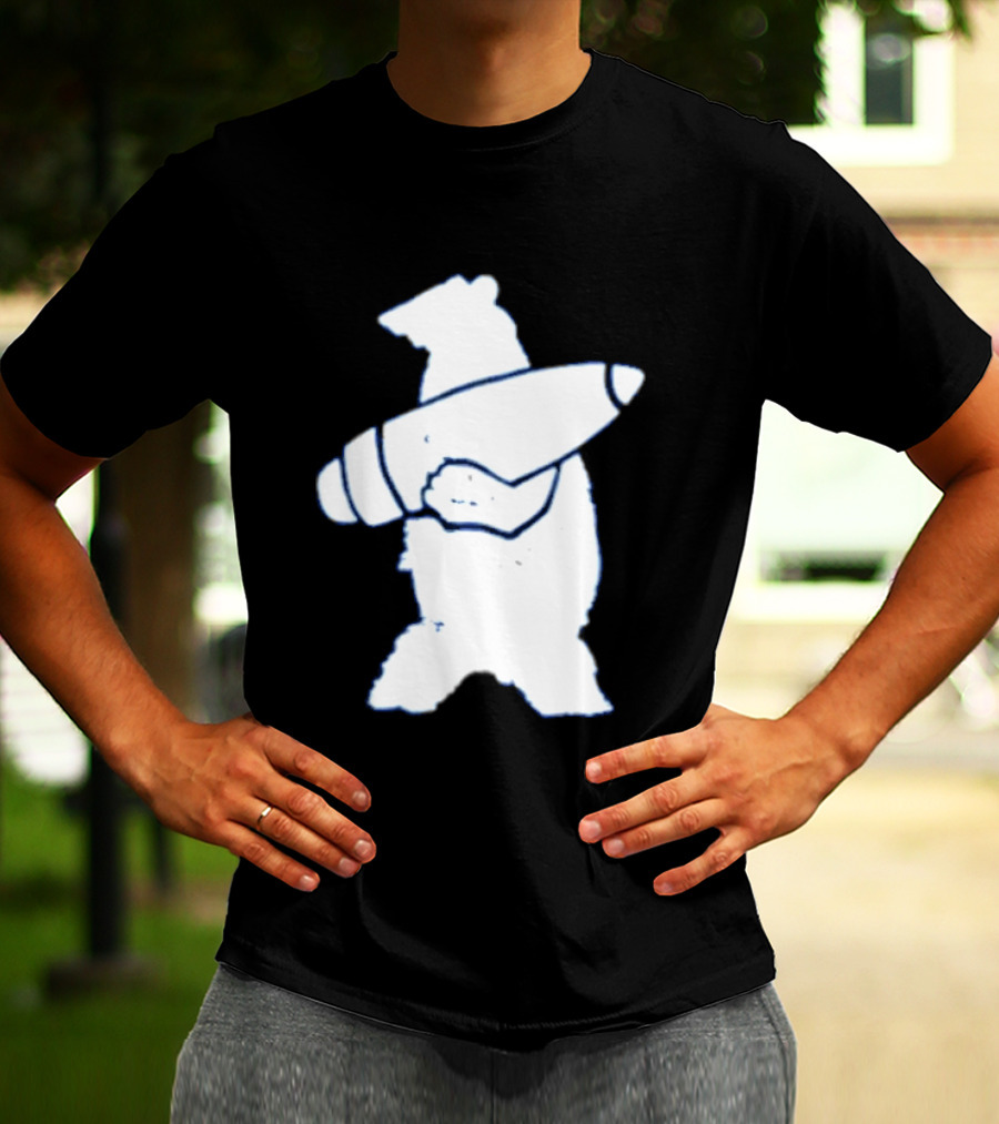 California Republic Bear Holding Bullet Munitions Military Tactical Morale T-Shirt