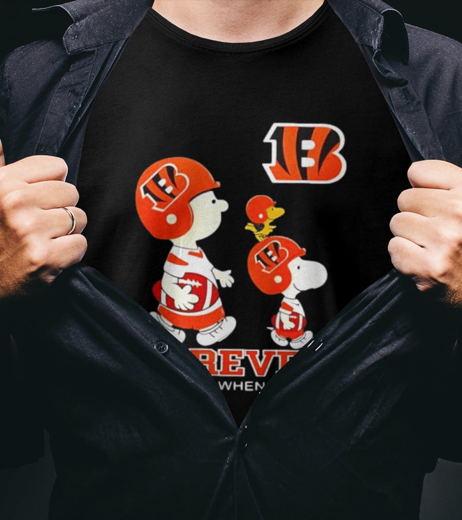 Cincinnati Bengals Forever Charlie Brown Snoopy Not Just When We Win T-Shirt