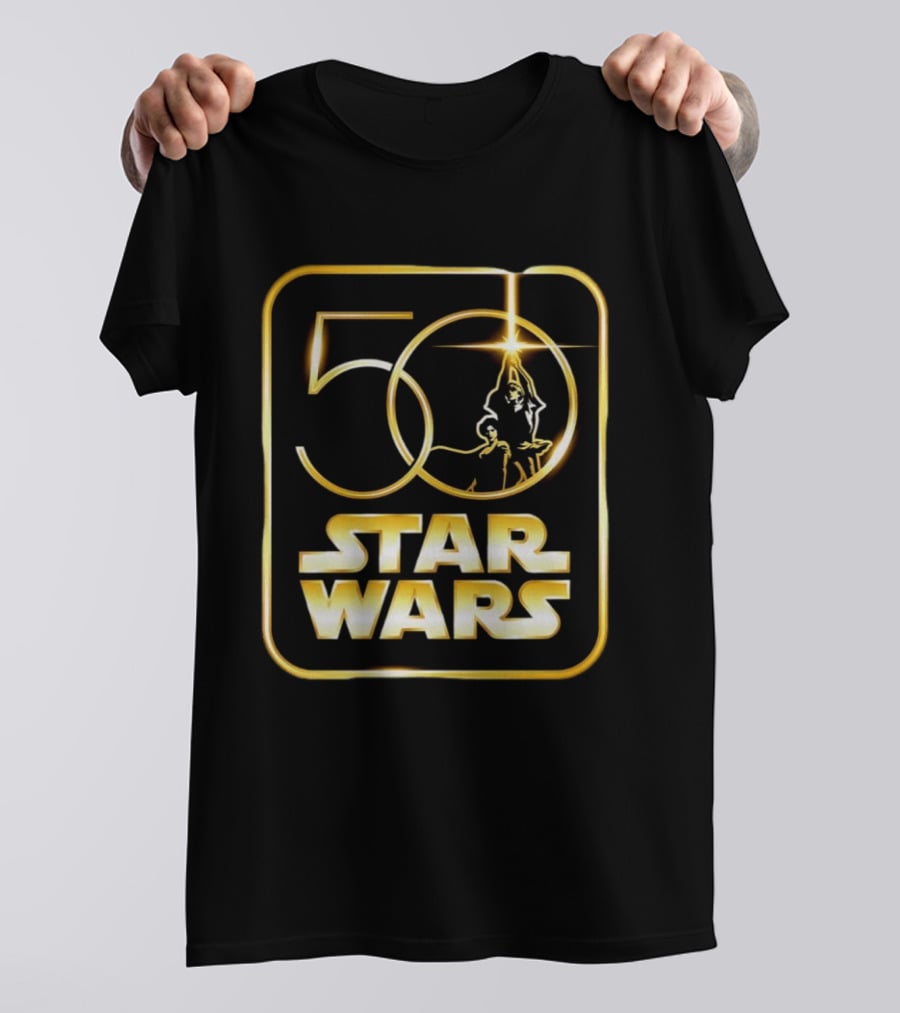 50 Year Anniversary Star Wars Luke Skywalker Princess Leia T-Shirt