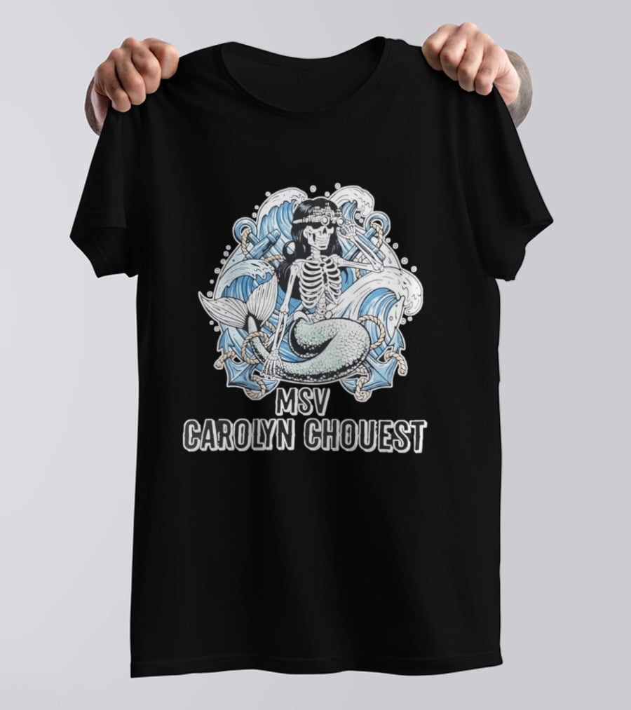 Skeleton Mermaid With Night Vision Goggles MSV Carolyn Chouest T-Shirt