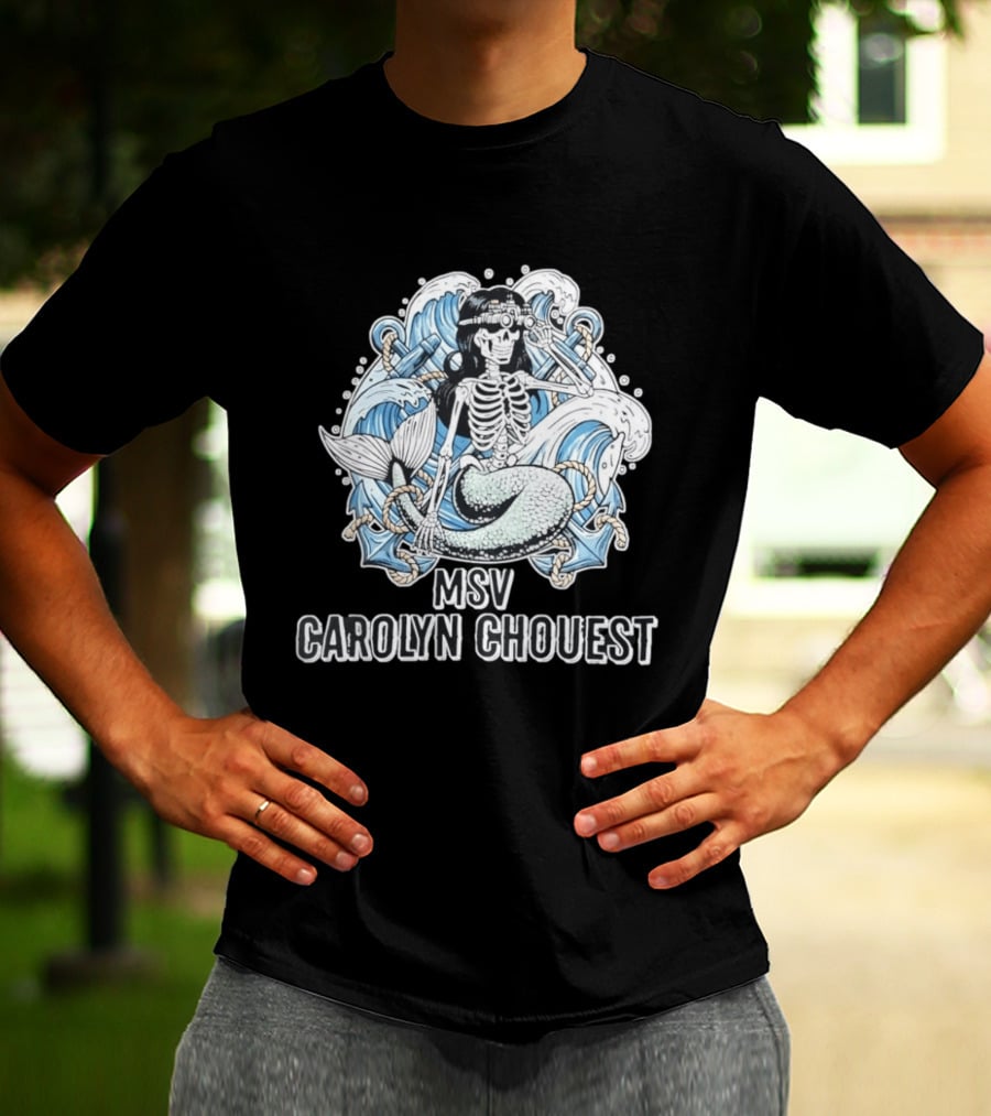 Skeleton Mermaid With Night Vision Goggles MSV Carolyn Chouest T-Shirt