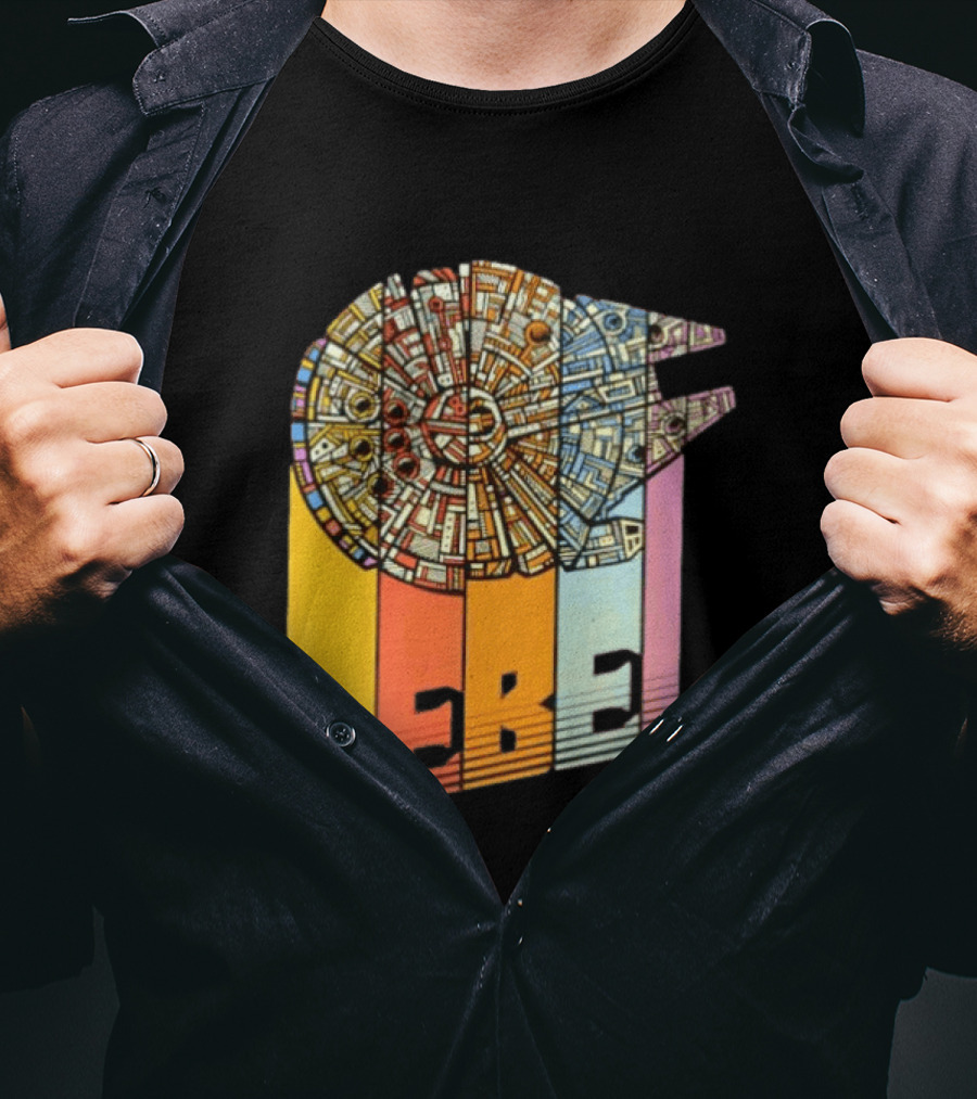 Millennium Falcon REBEL Star Wars Spaceship Movie T-Shirt