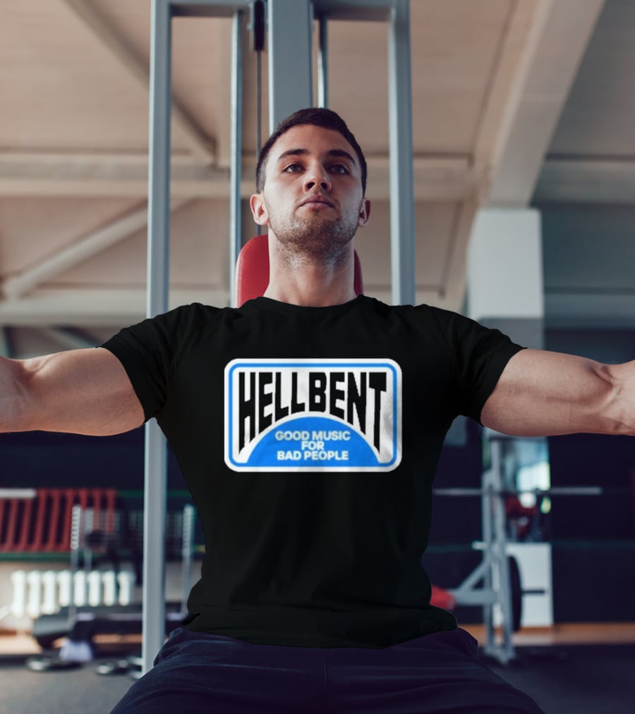Hellbent Records Good Music For Bad People Blue Sign T-Shirt