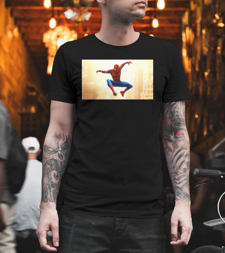 Spider Man Brand New Day July 2026 Jumping Action Pose Classic Suit T-Shirt