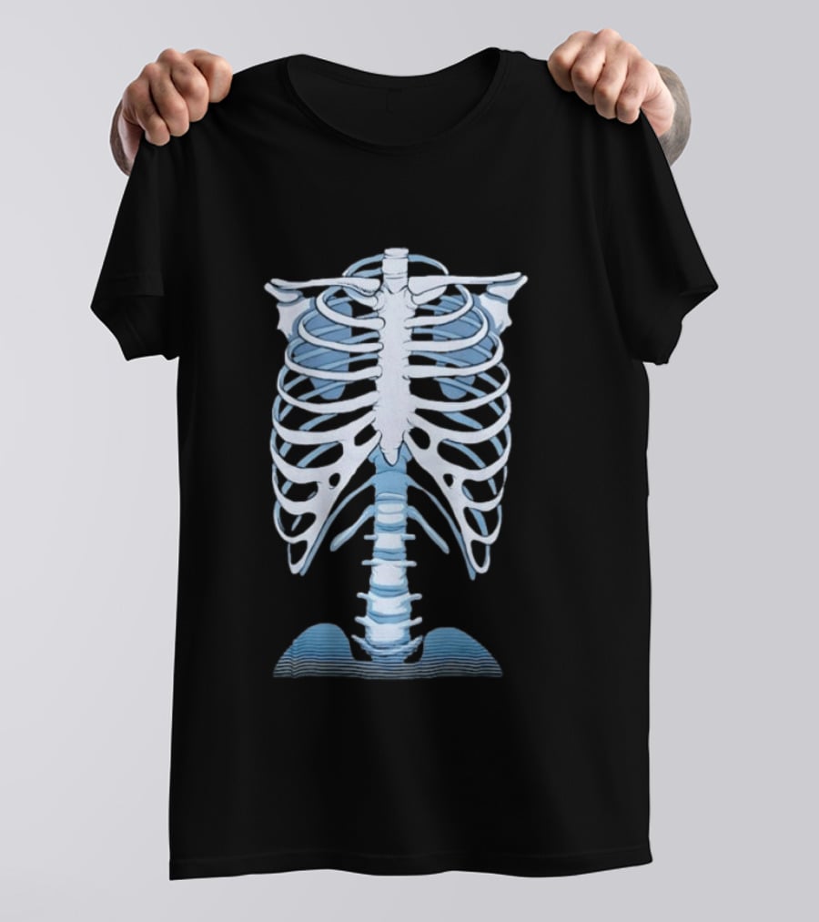 Human Rib Cage Vertebral Column Skeleton Anatomy T-Shirt