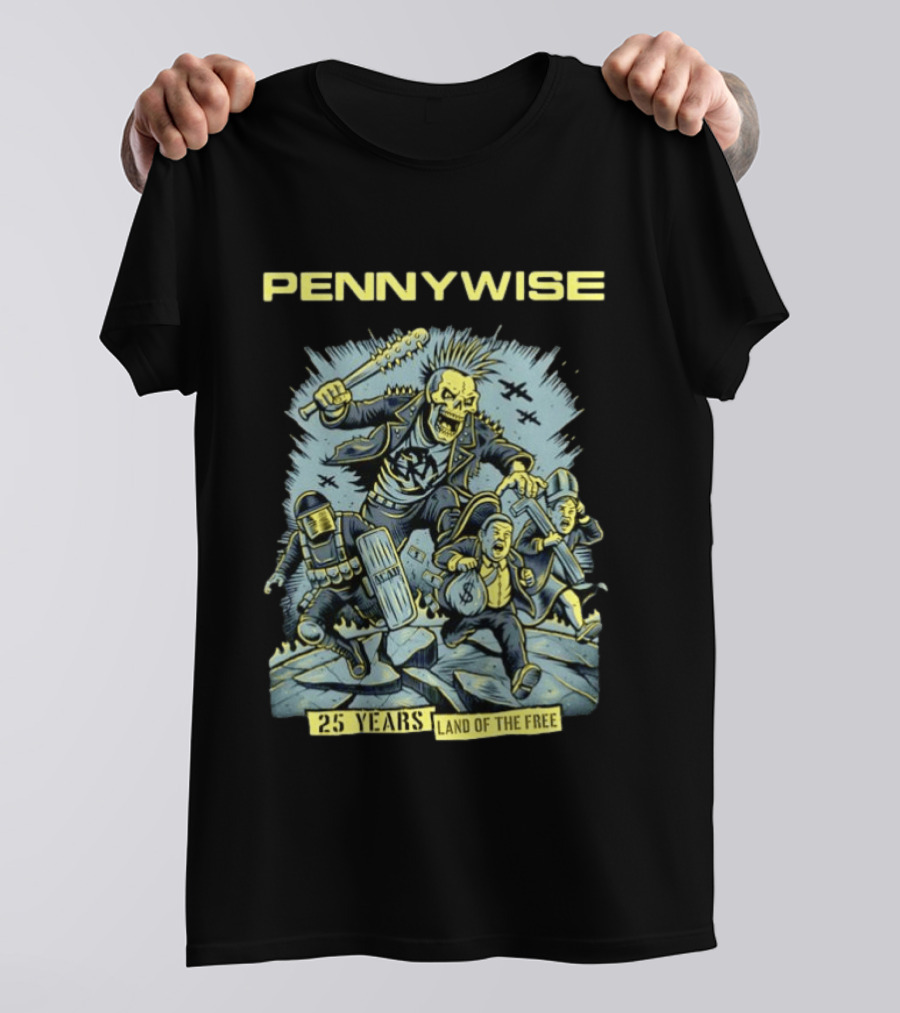 Pennywise 25 Years Land Of The Free Punk Rock Anniversary T-Shirt